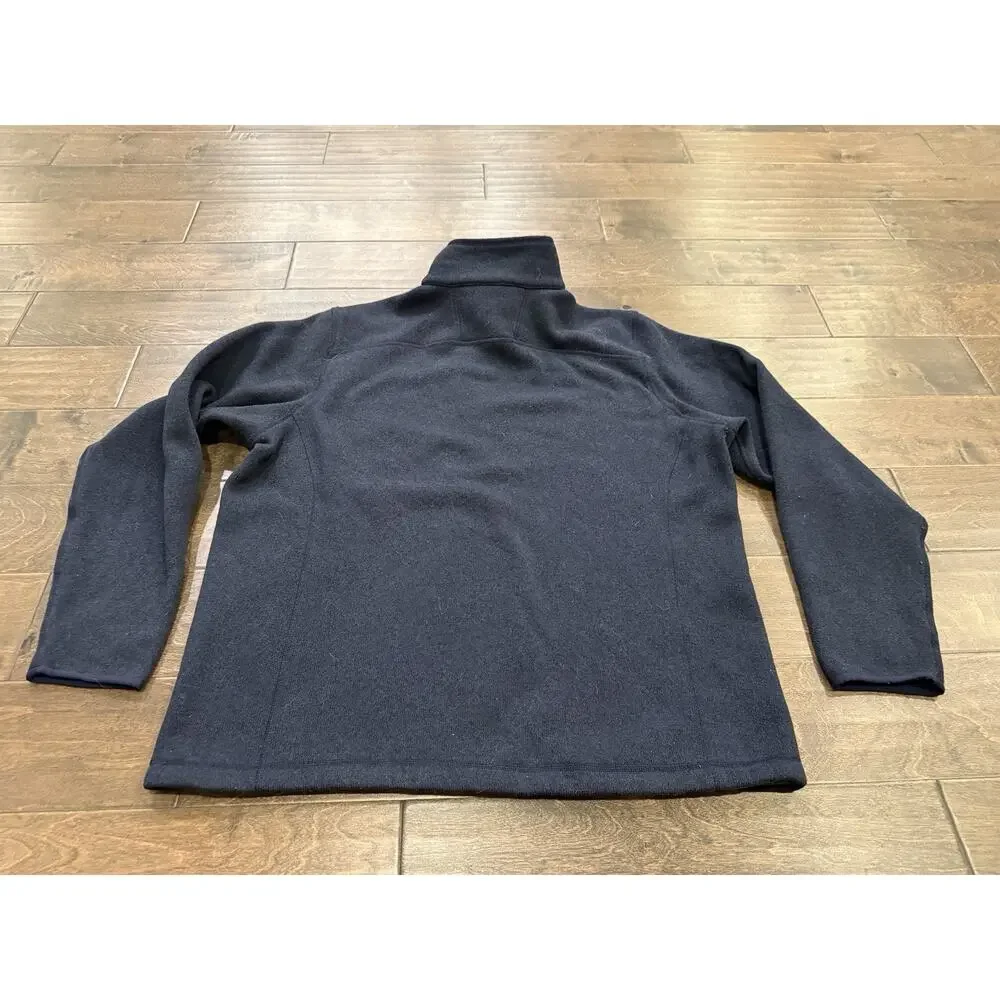 The North Face Mens Navy Fleece 1/4 Zip Pullover Sweater Jacket Size XL